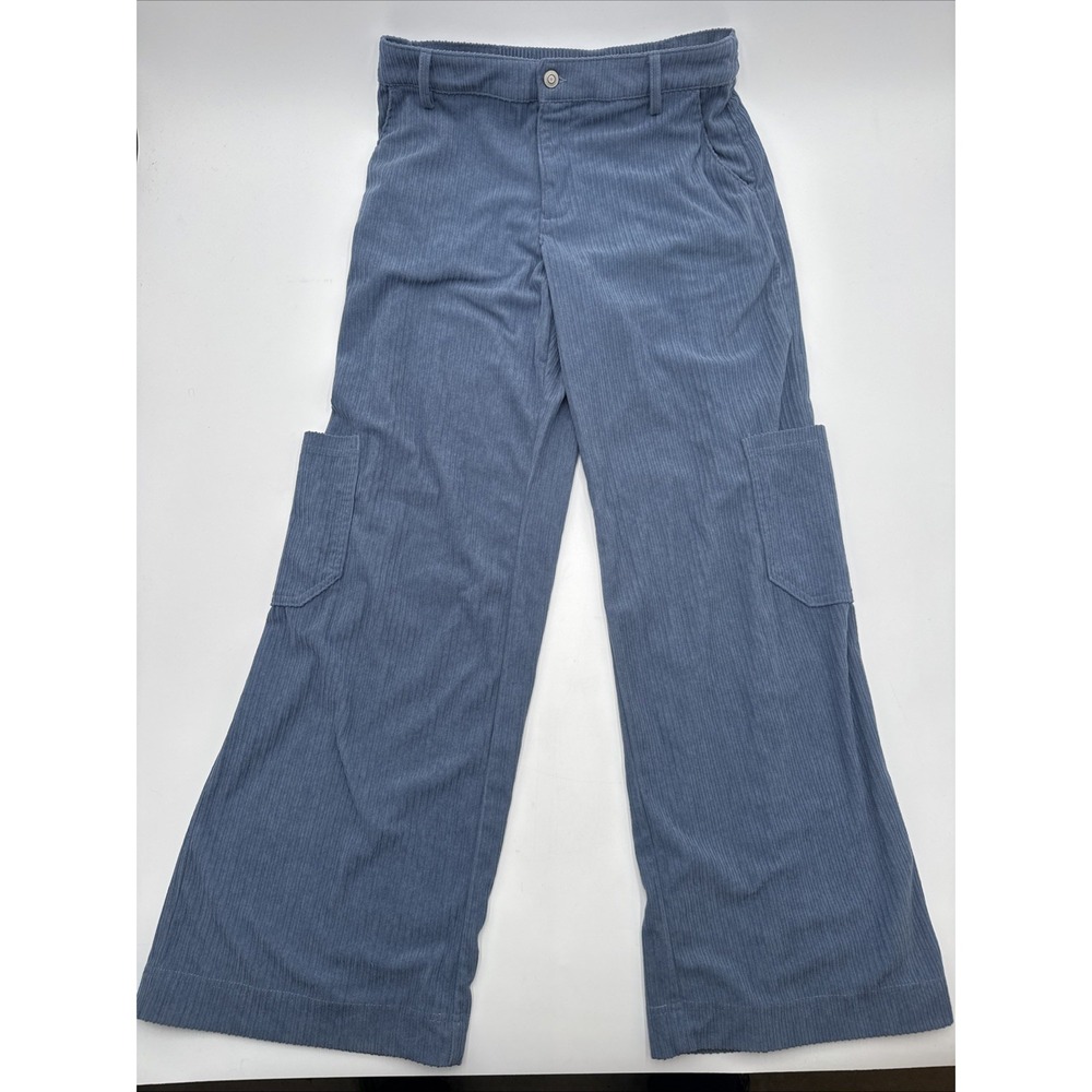 Wild Fable Womens Wide Leg Blue Soft Corduroy Cargo Pant Trouser Cargo Size XS